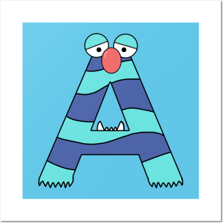 Initial A - Monster Letters Posters and Art